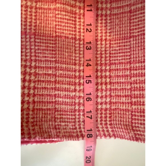Chadwicks Plaid Skirt Wool Blend Lined Pink Size 12 80s 90s Y2k Clueless - Picture 6 of 7
